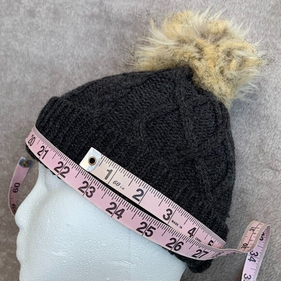 J. Crew Beannie Cap with Faux Fur Pom Pom - Picture 12 of 12